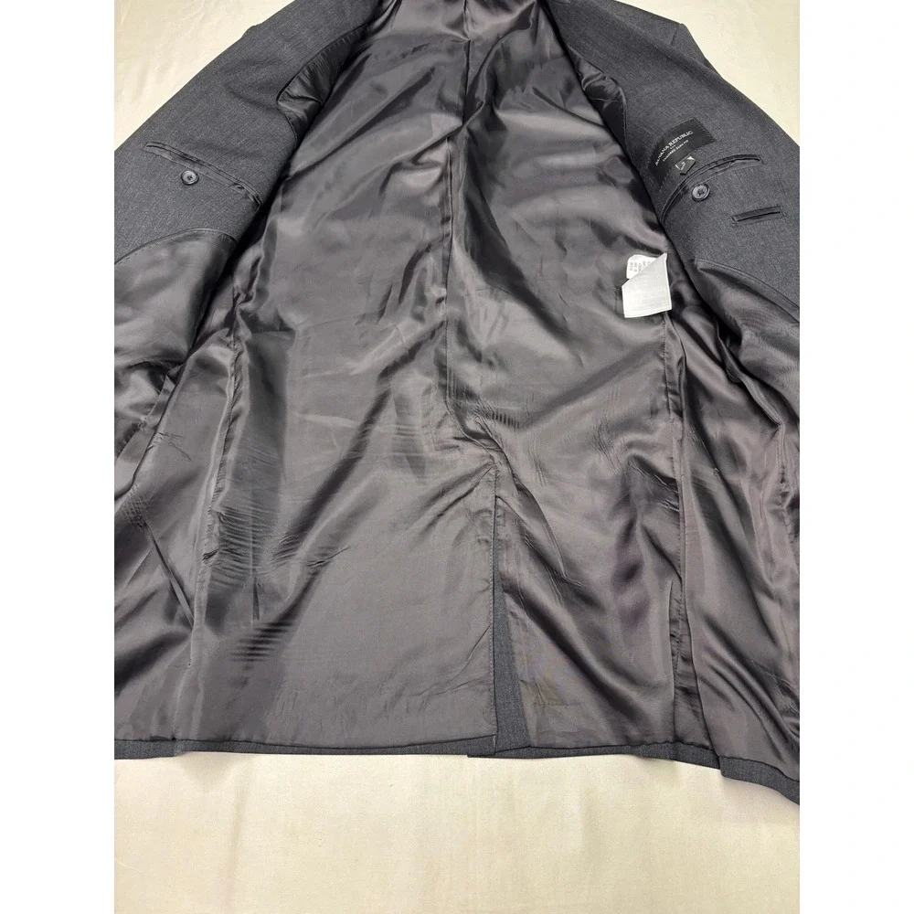 Banana‎ Republic Mens Tailored Slim Fit Suit 42L 34X33 Charcoal Wool Blend 2Pc